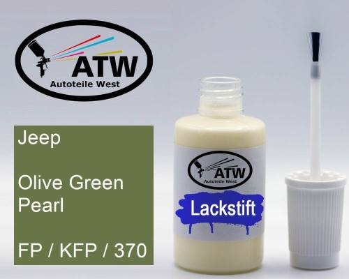 Jeep, Olive Green Pearl, FP / KFP / 370: 20ml Lackstift, von ATW Autoteile West.